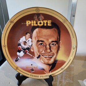 Heritage Legends of Hockey PIERRE PILOTE LTD Edition Plate Bradford Exchange GUC